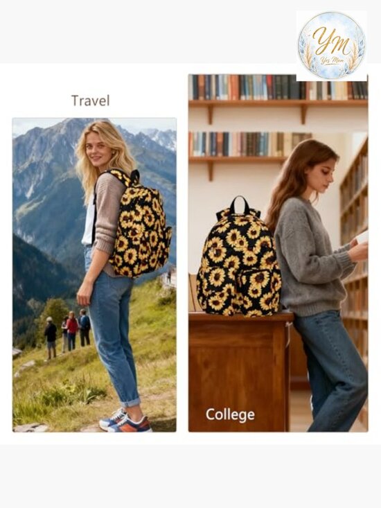 Water-Resistant Daypack Backpack with Laptop Compartment and Anti-Theft Pocket, main image 7